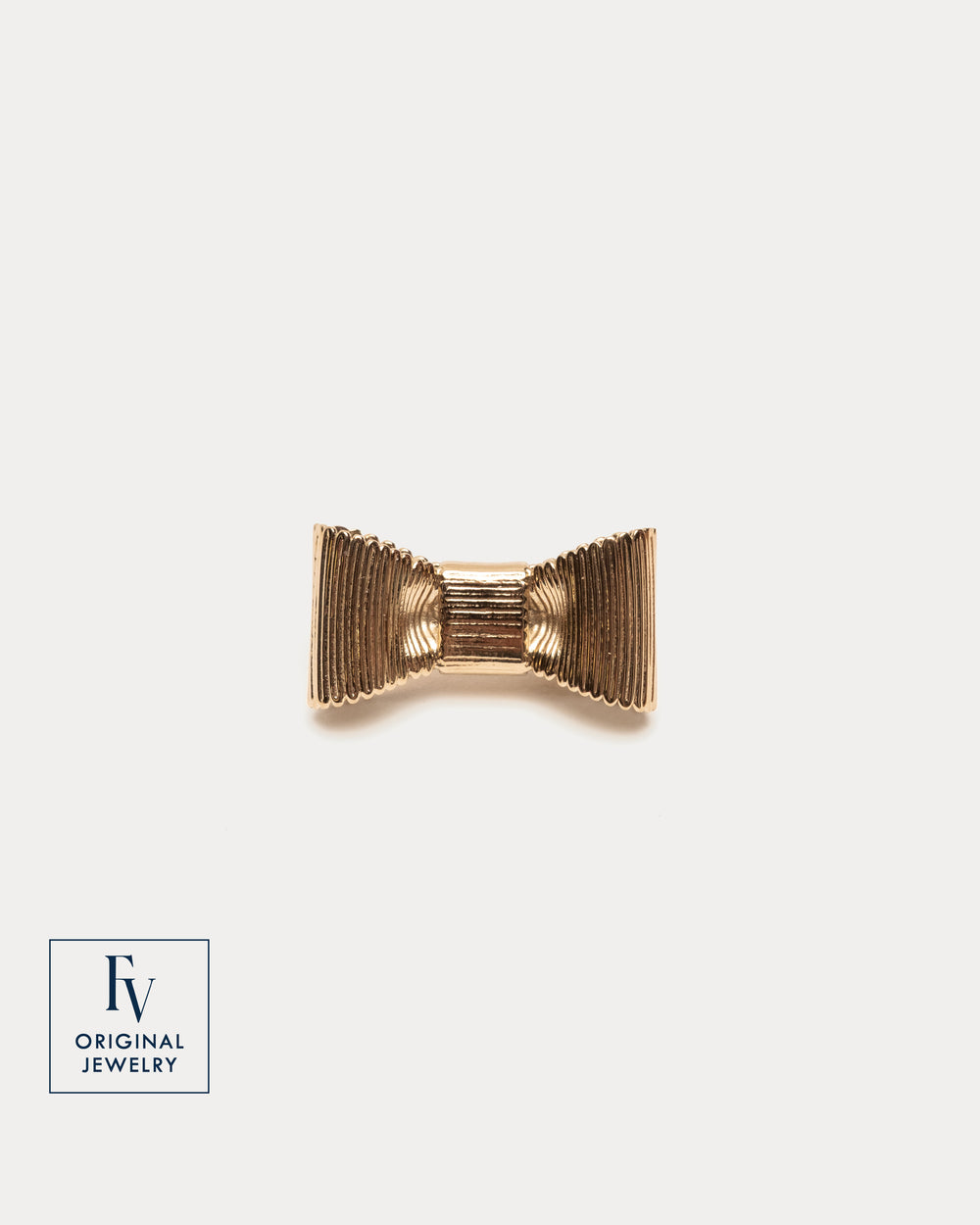 FV Tuxedo Bow Hairclip - Gold Hair Accessory Frances Valentine