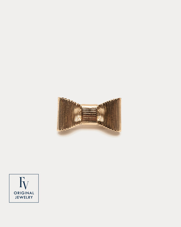 FV Tuxedo Bow Hairclip - Gold Hair Accessory Frances Valentine