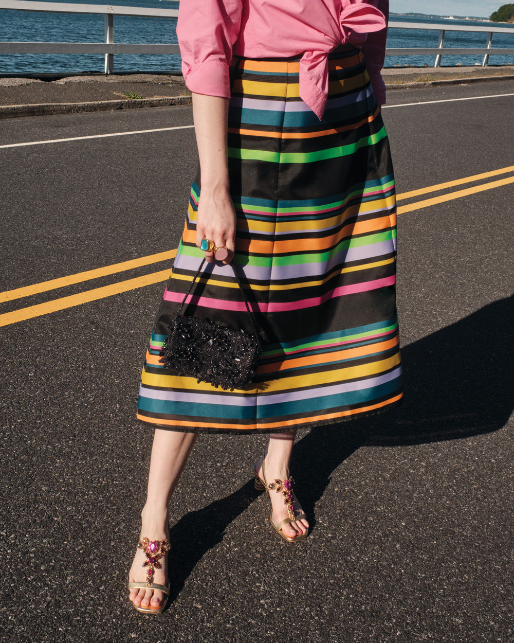 Mercer Maxi Skirt - Striped - Frances Valentine