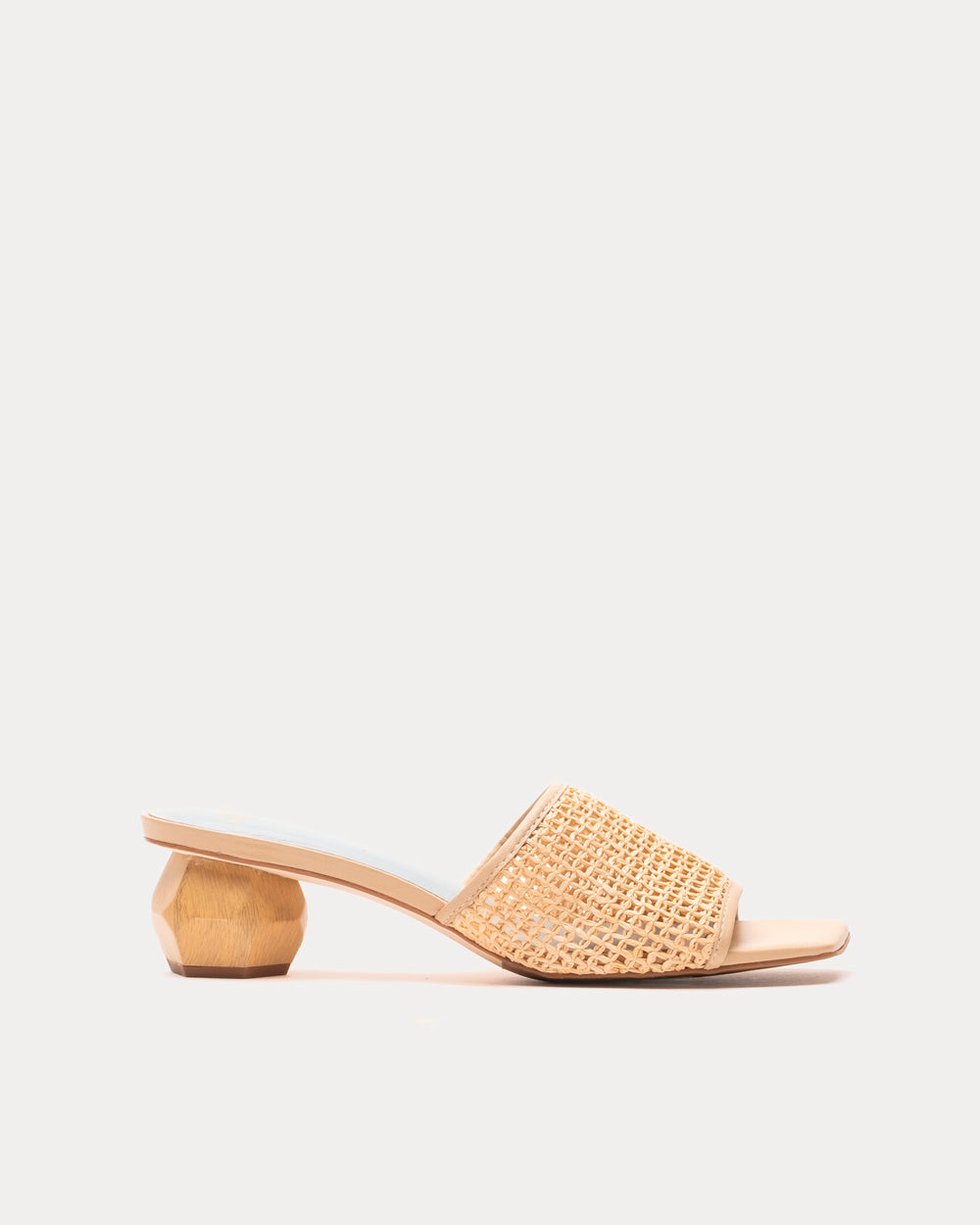 Raffia Mesh Slide - Natural - Frances Valentine