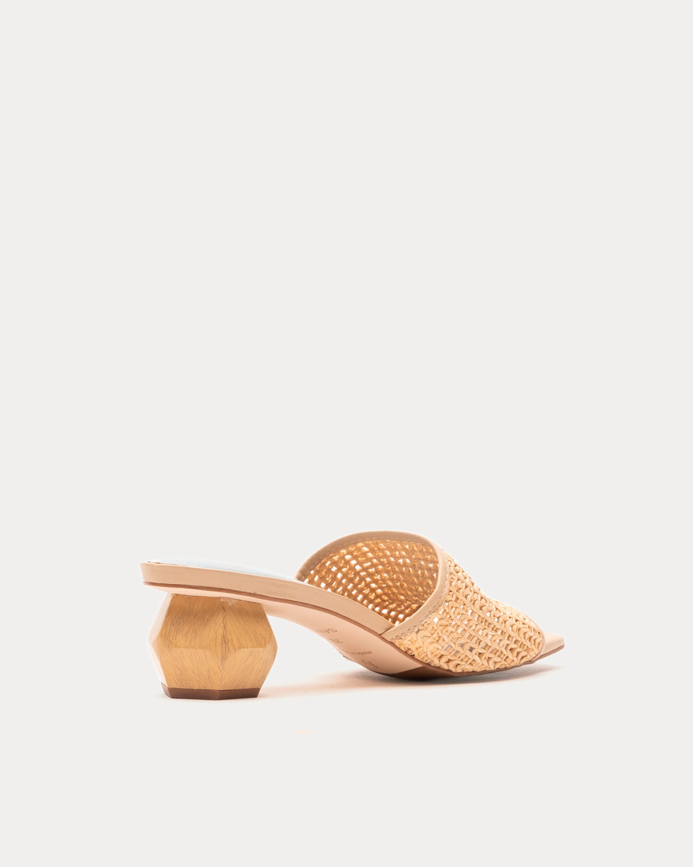 Raffia Mesh Slide - Natural - Frances Valentine