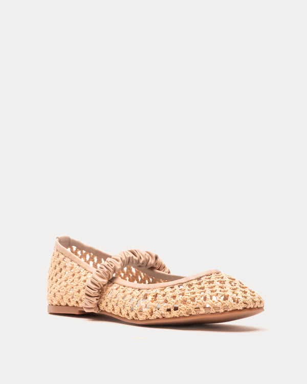 Ella Raffia Ballet Flat - Natural - Frances Valentine