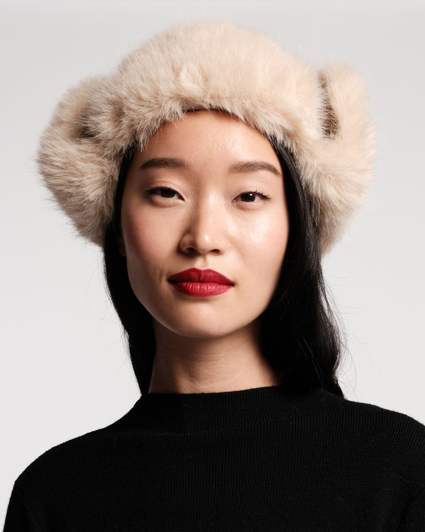 Faux Fur Trapper Hat - Camel Hat Frances Valentine