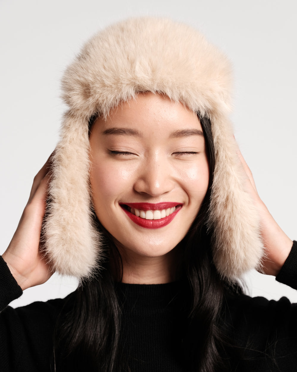 Faux Fur Trapper Hat - Camel Hat Frances Valentine