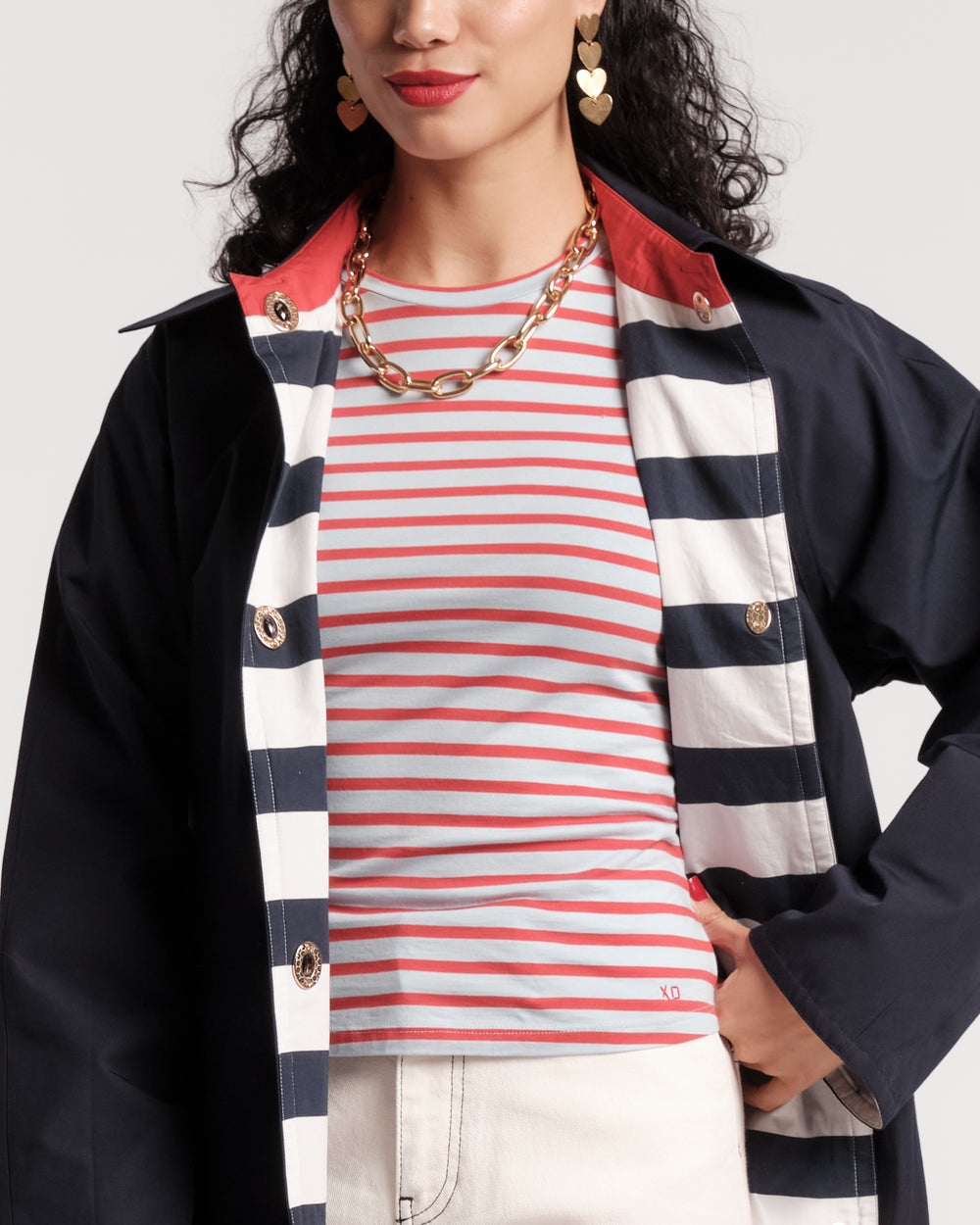 Spiffy Trench Coat - Navy Coats & Jackets Frances Valentine