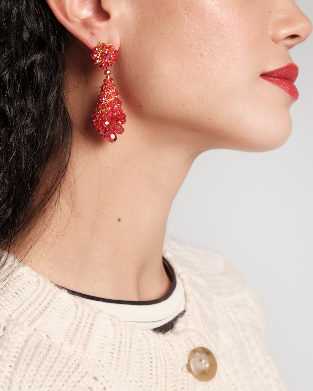 Cocoon Drop Earrings - Light Blue Jewelry Frances Valentine