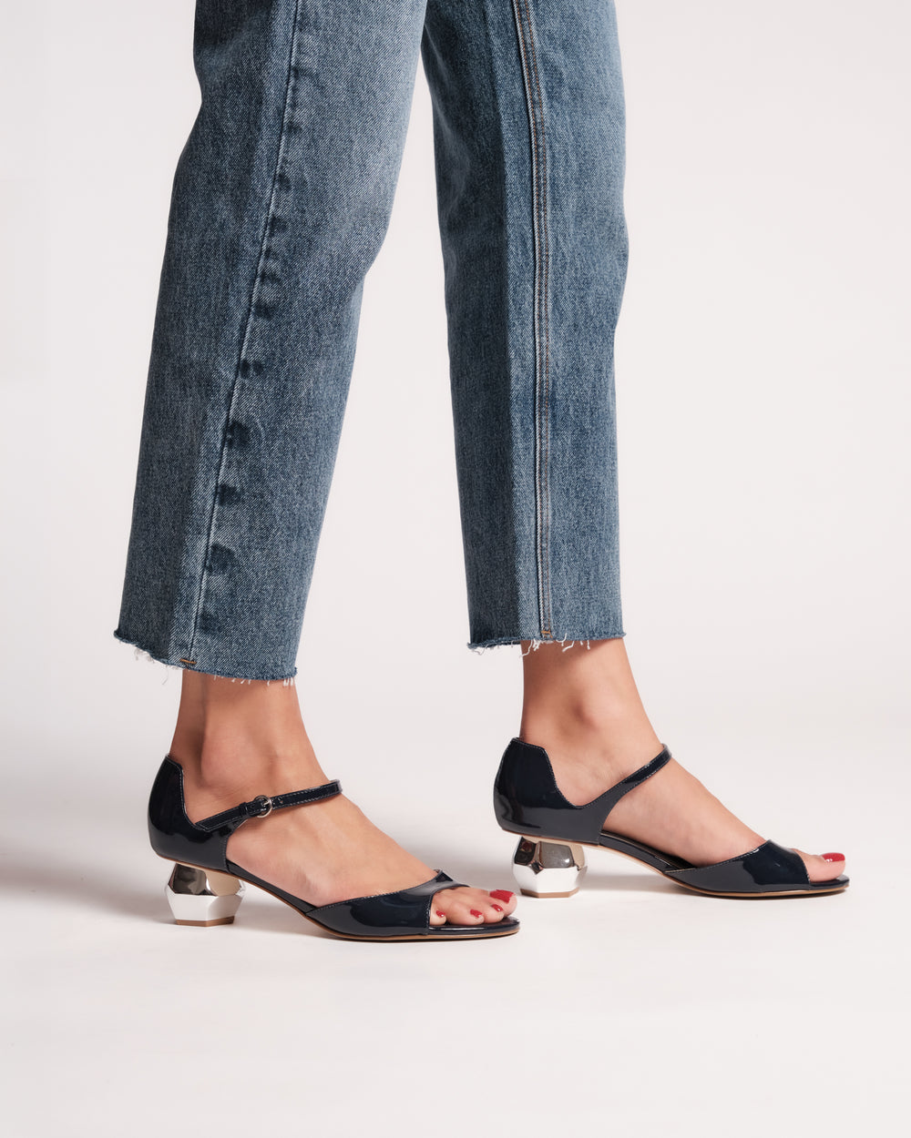 Bella Heel - Navy Heels Frances Valentine