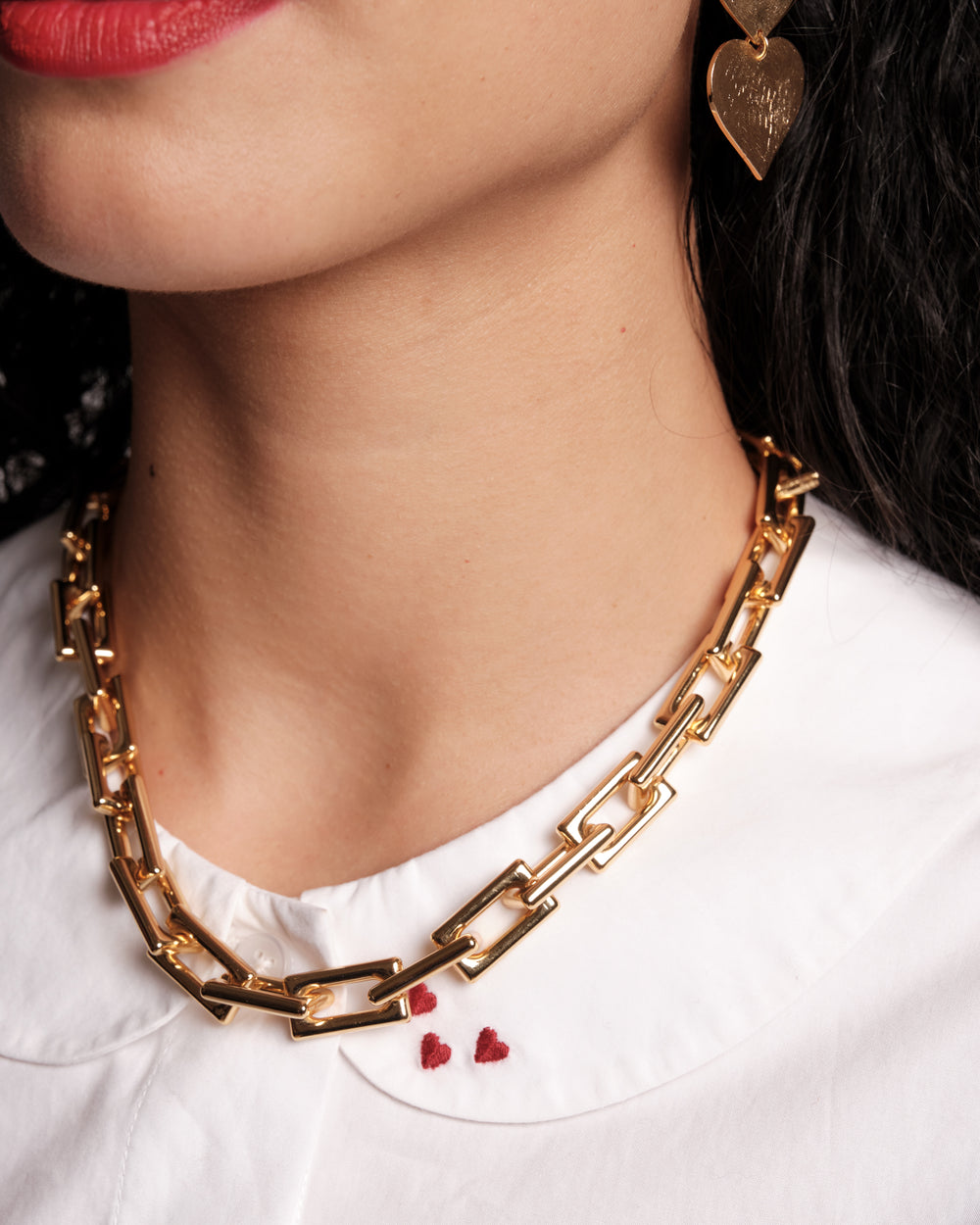 Moderna Rectangle Necklace - Gold Jewelry Frances Valentine