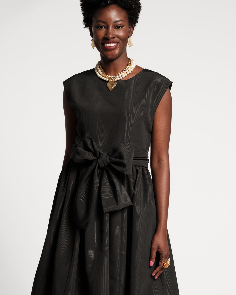 Bow Dress - Black Moire XL Bow Dress - Black Moire XL