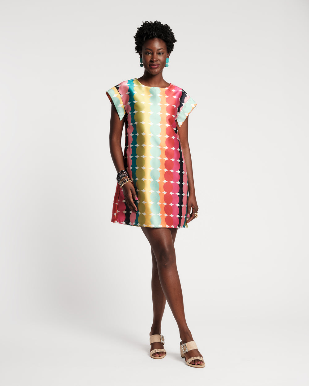 Column Mini Dress - Rainbow Summer Circle Dresses Frances Valentine