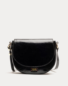 Ellen Saddle Bag Crinkled Leather - Frances Valentine