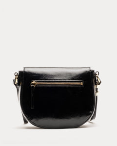 Ellen Saddle Bag Crinkled Leather - Frances Valentine