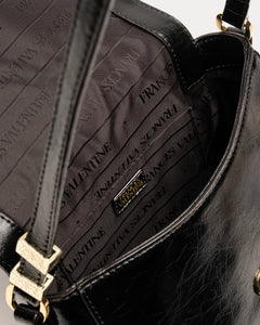 Ellen Saddle Bag Crinkled Leather - Frances Valentine