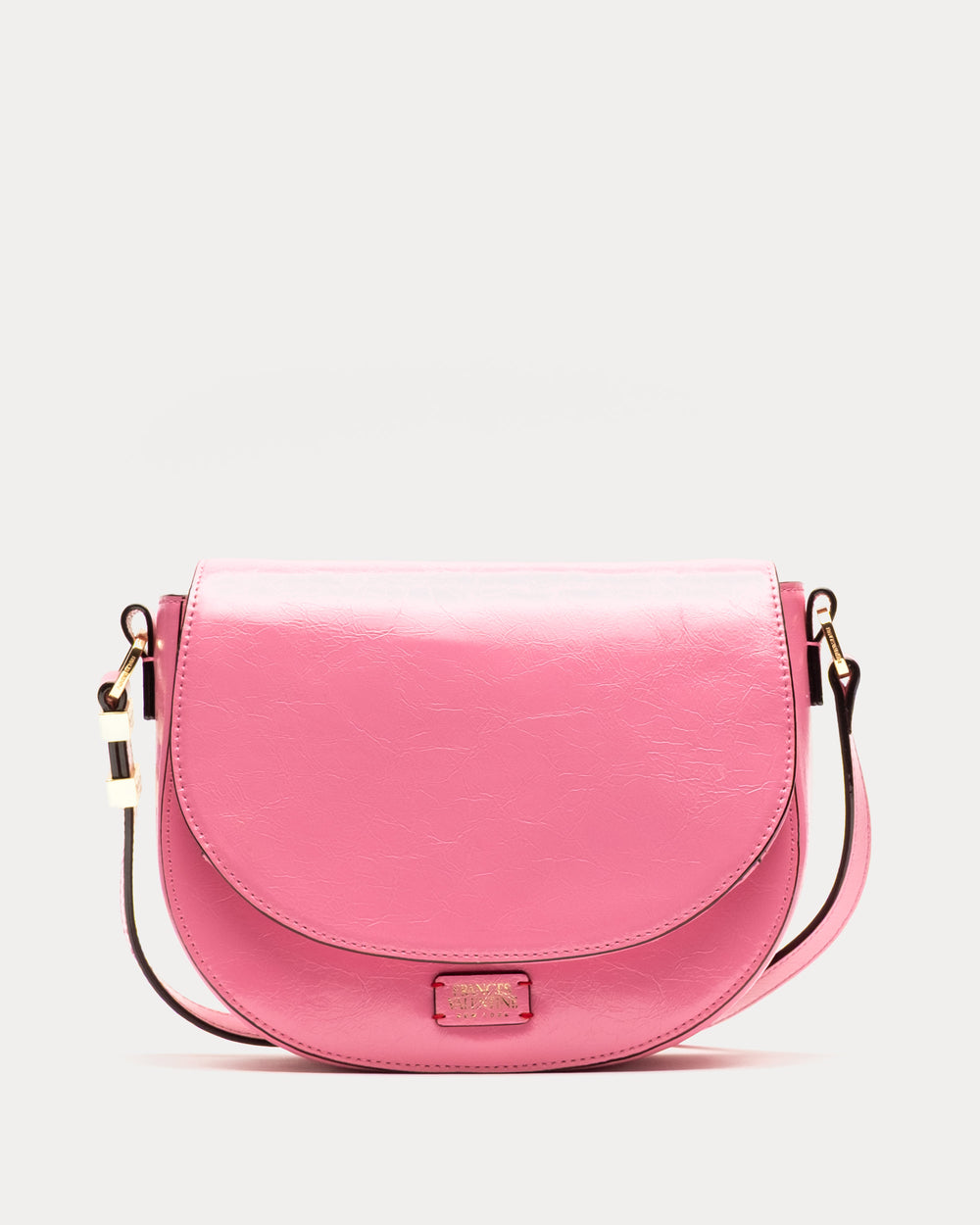 Ellen Crossbody - Crinkled Leather Pink - Frances Valentine