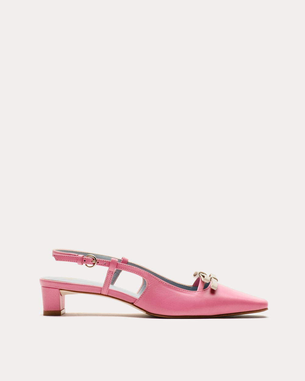 Emma Mini Block Heel - Pink Flats Frances Valentine