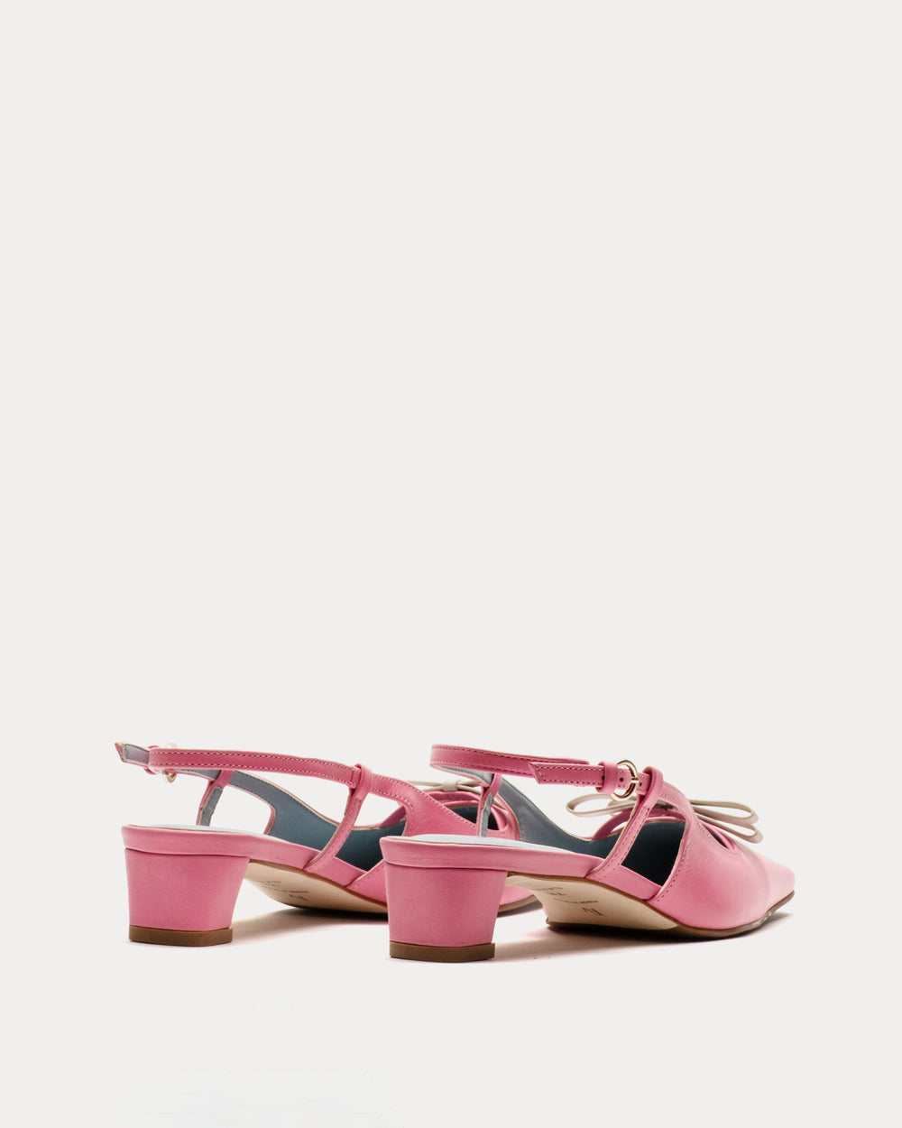 Emma Mini Block Heel - Pink Flats Frances Valentine
