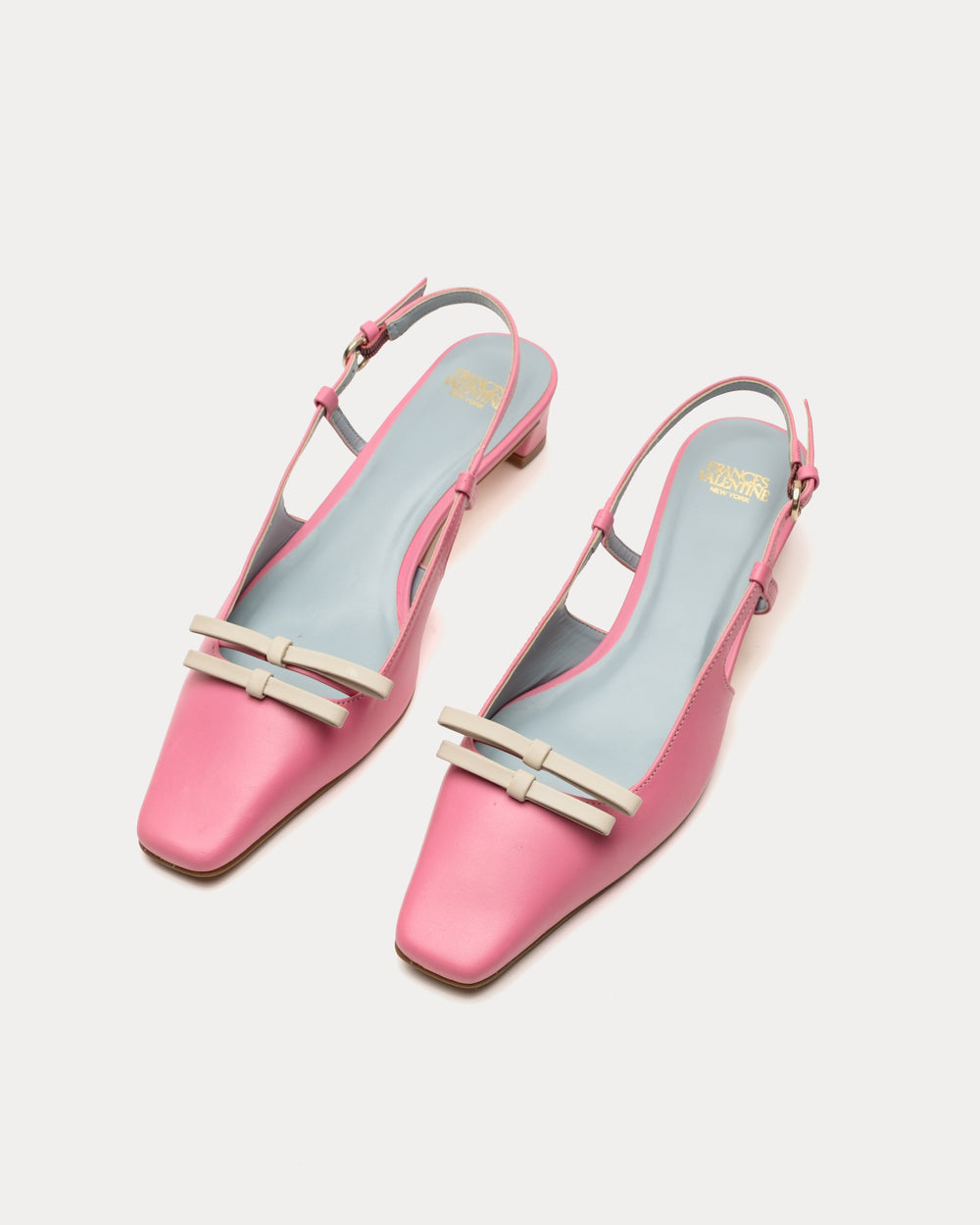 Emma Mini Block Heel - Pink Flats Frances Valentine