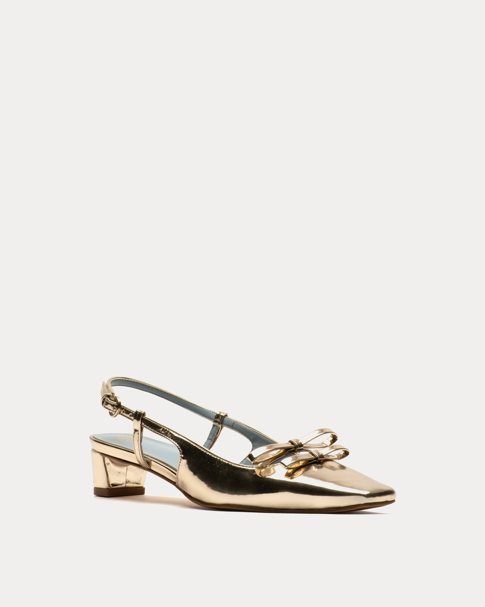 Emma Mini Block Heel - Platino