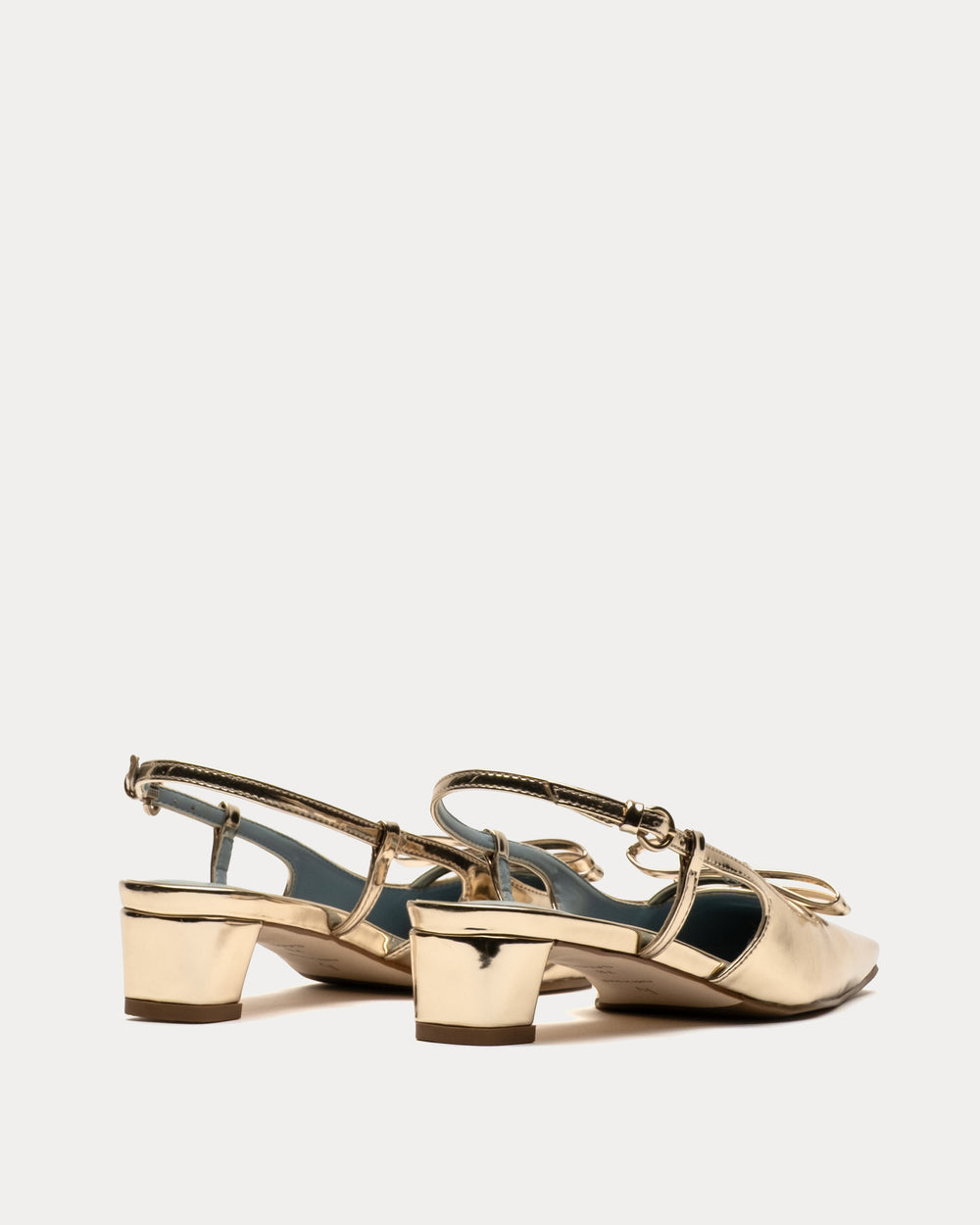 Emma Mini Block Heel - Platino