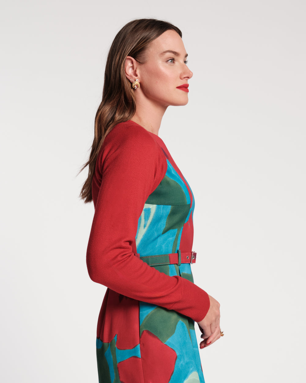 Emmie Long Sleeve Shrug - Red - Frances Valentine