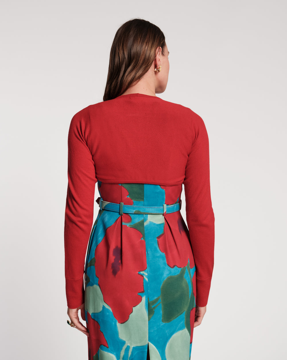 Emmie Long Sleeve Shrug - Red - Frances Valentine
