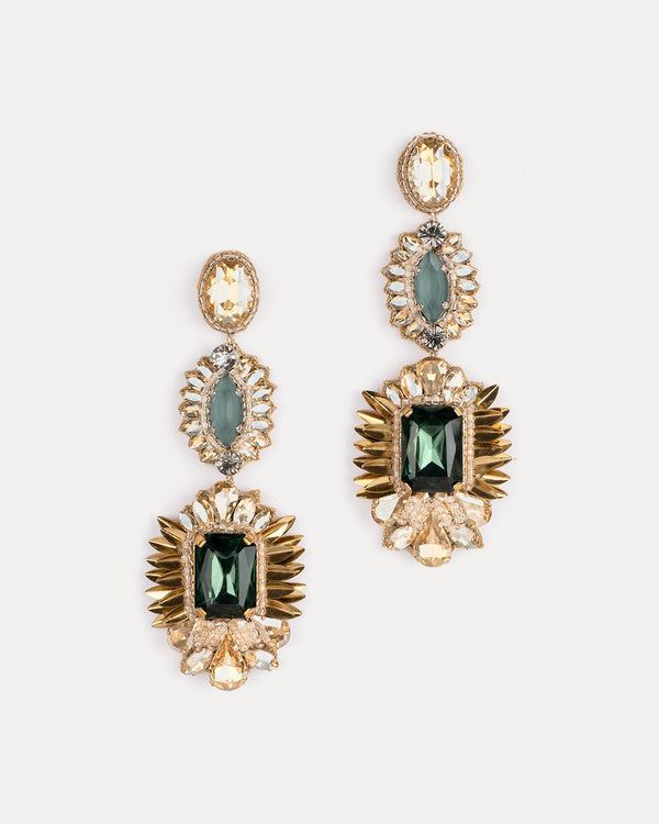 Klara Earrings - Emerald - Frances Valentine