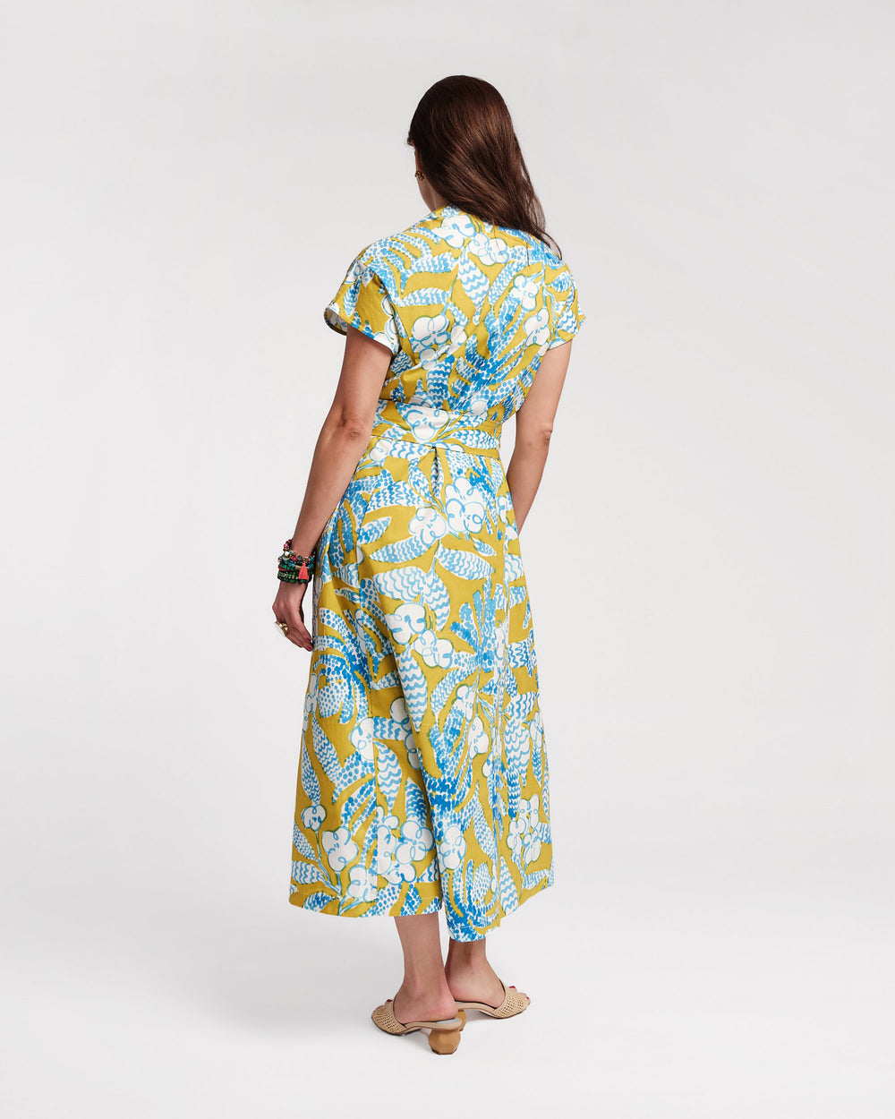 Eve Dress - Sketchy Jungle Green - Frances Valentine