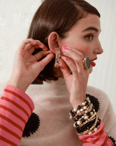 Adelpha Beaded Earrings Peach - Frances Valentine