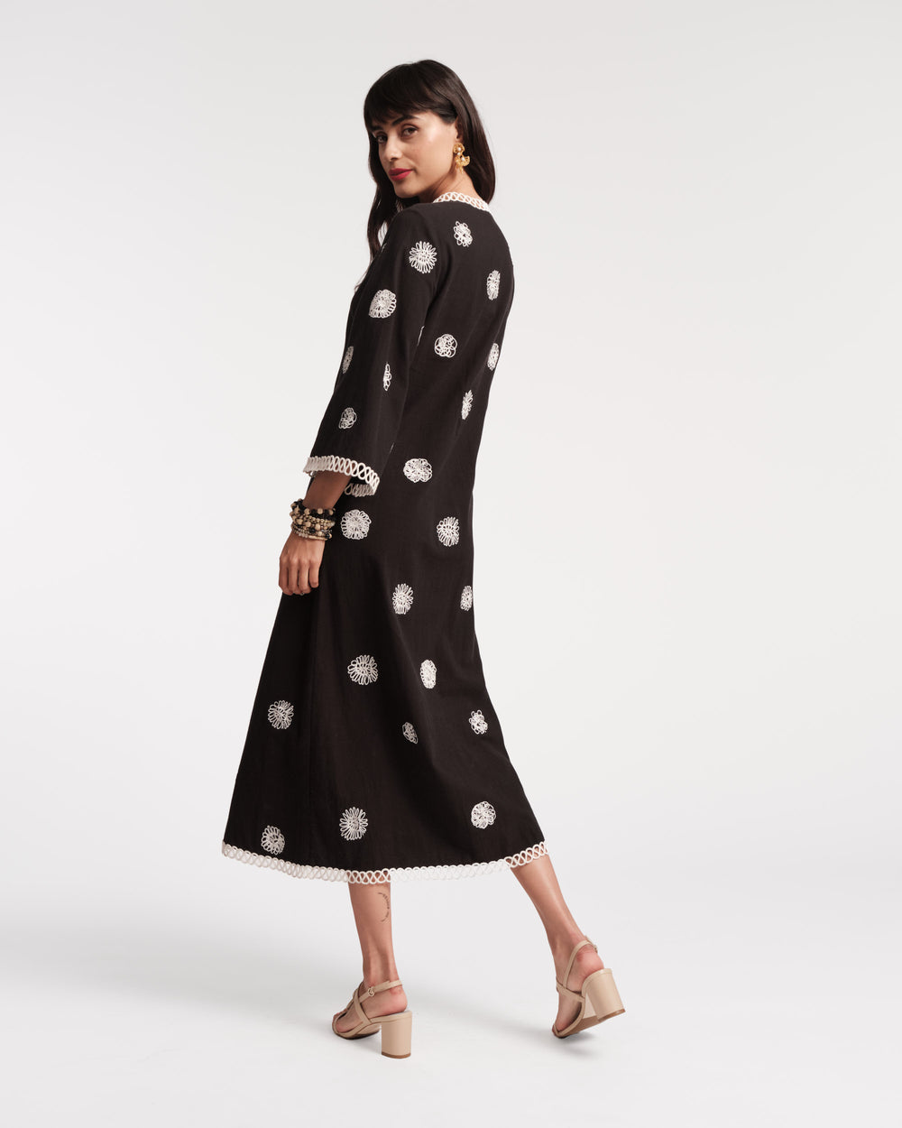 Fiona Dress - Scribble Embroidery - Frances Valentine