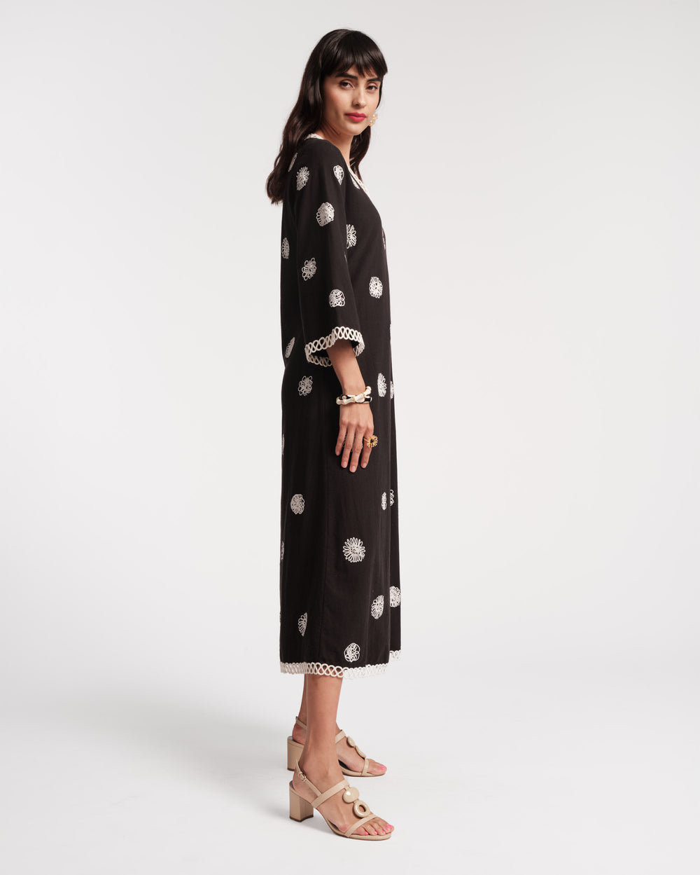 Fiona Dress - Scribble Embroidery - Frances Valentine