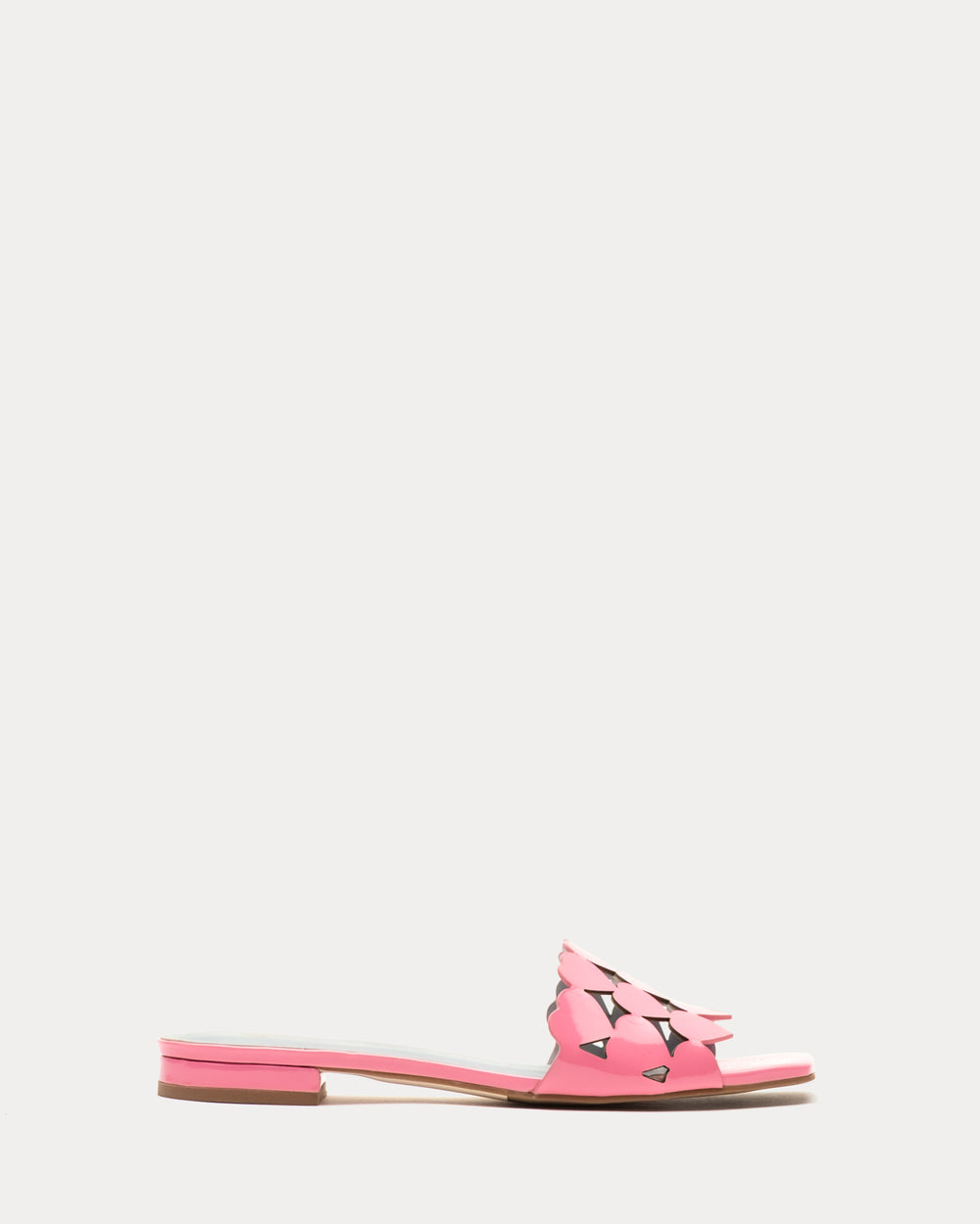 Flat Heart Slide - Pink Flats Frances Valentine