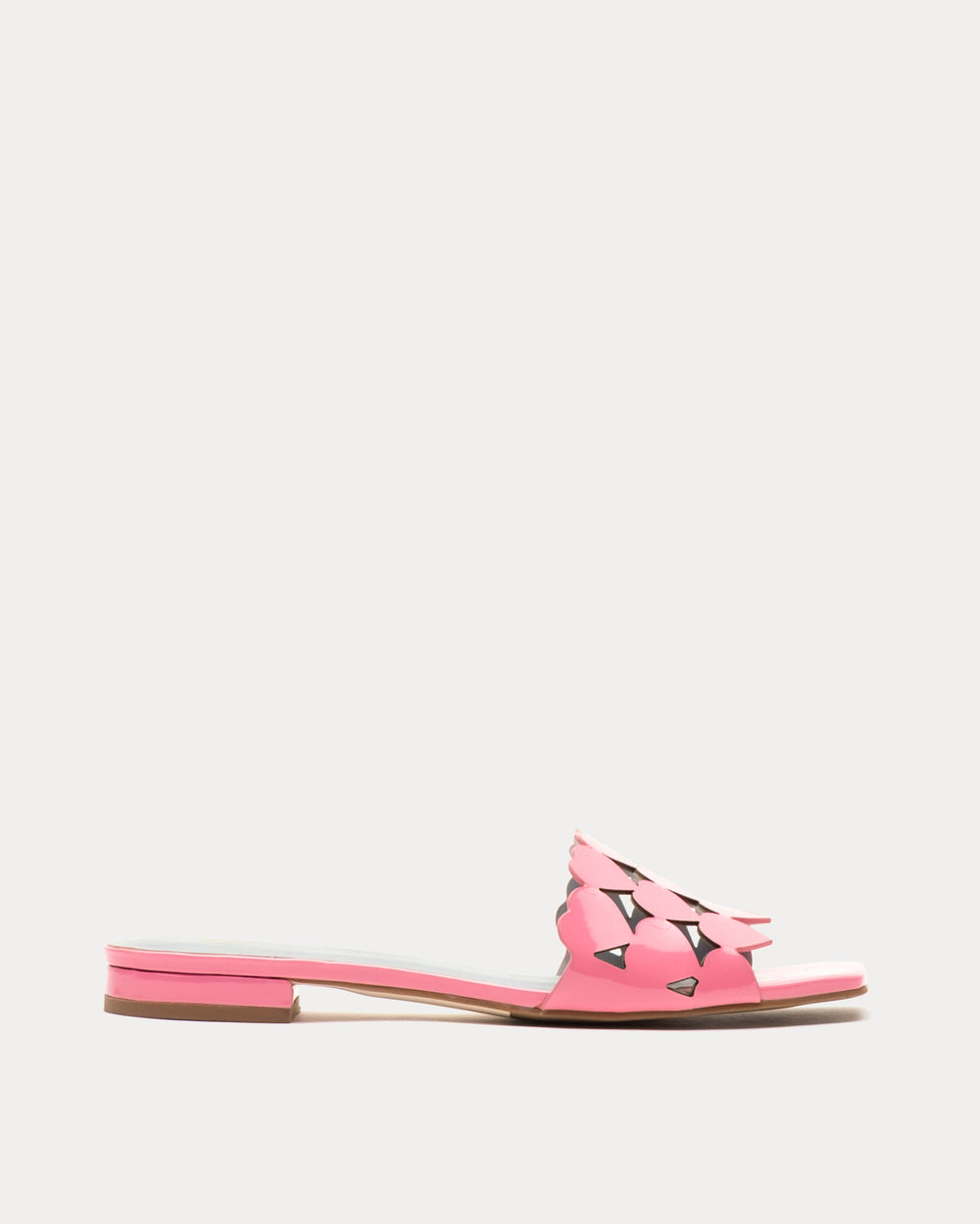 Flat Heart Slide - Pink Flats Frances Valentine
