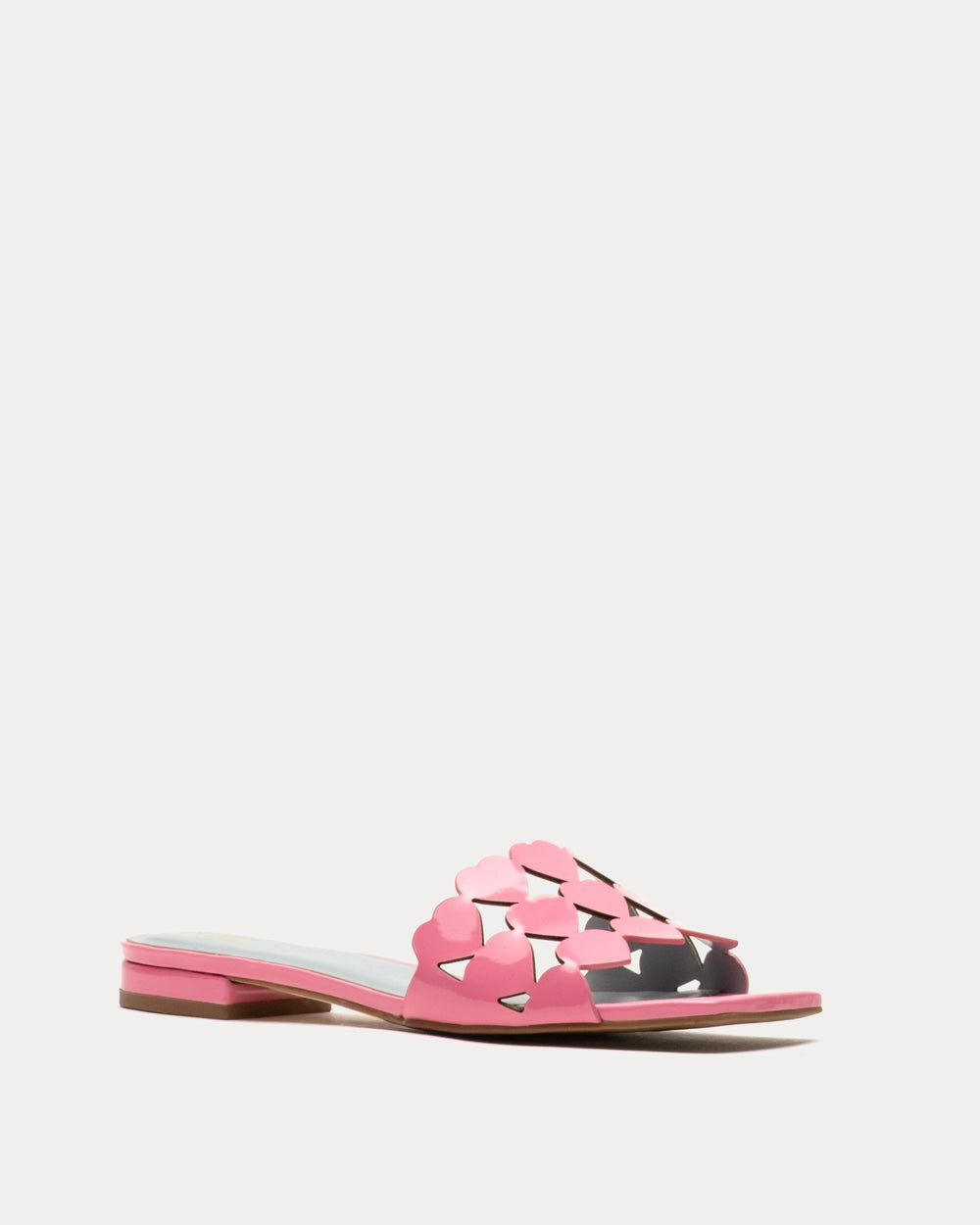 Flat Heart Slide - Pink Flats Frances Valentine