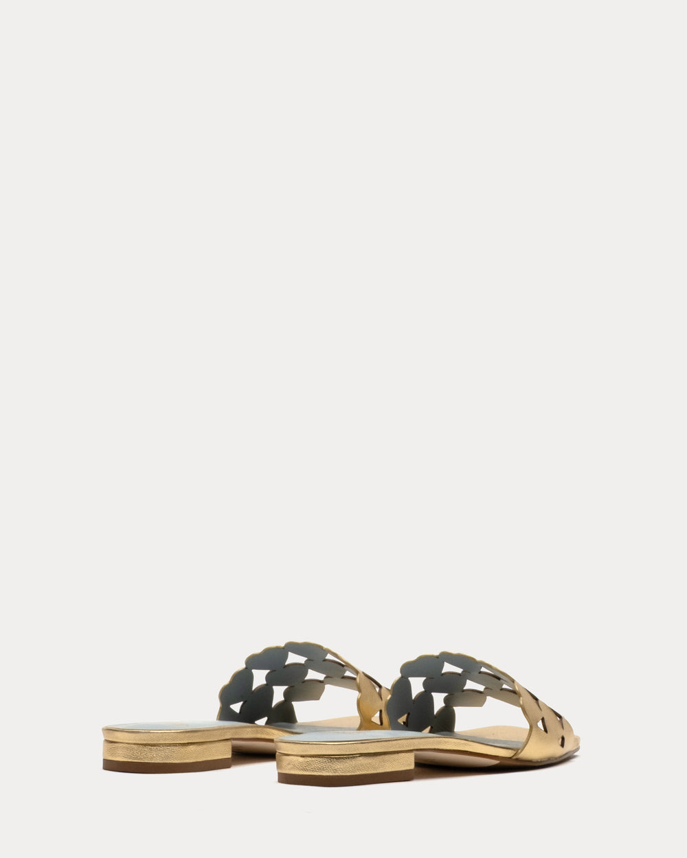 Flat Heart Slide - Gold Flats Frances Valentine
