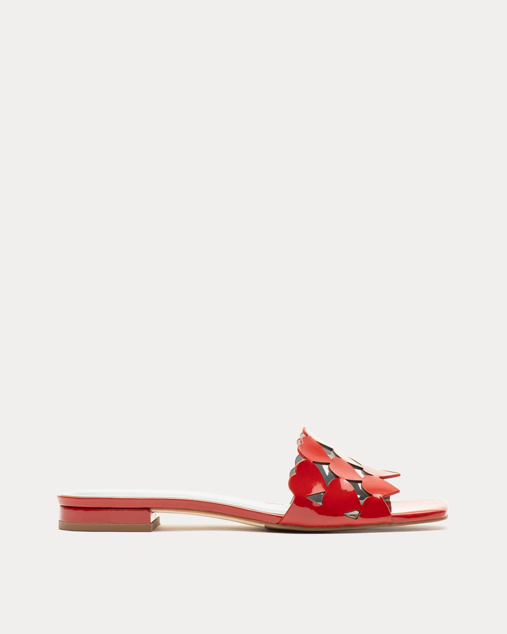 Flat Heart Slide - Red Flats Frances Valentine