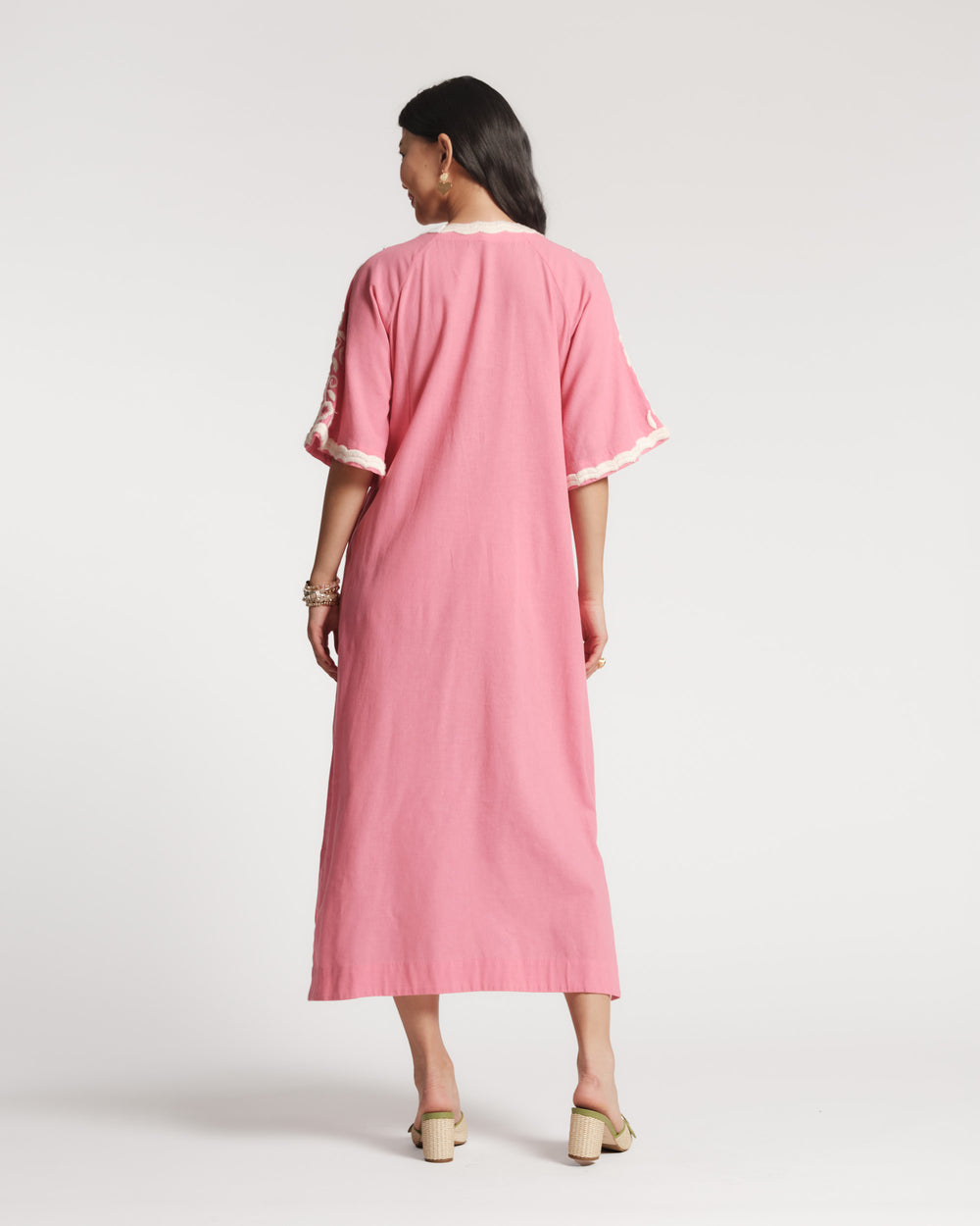 Embroidered Charming Caftan - Pink Caftan Frances Valentine