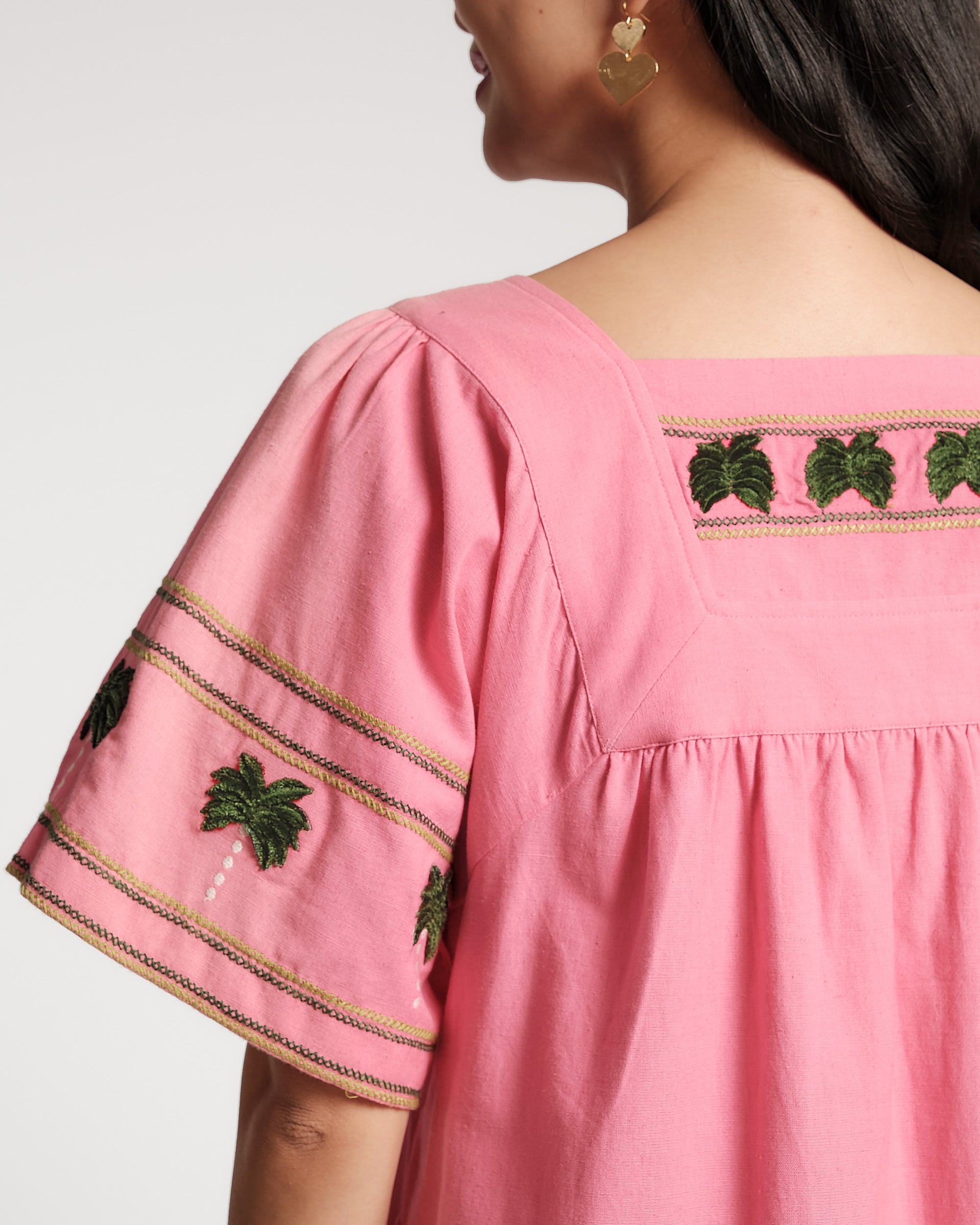 Picnic Mini Dress - Palm Tree Pink – Frances Valentine
