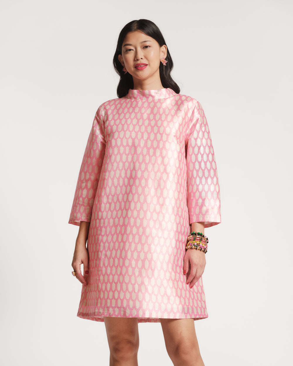 Diplomat Mini Dress - Pink Loop Dresses Frances Valentine
