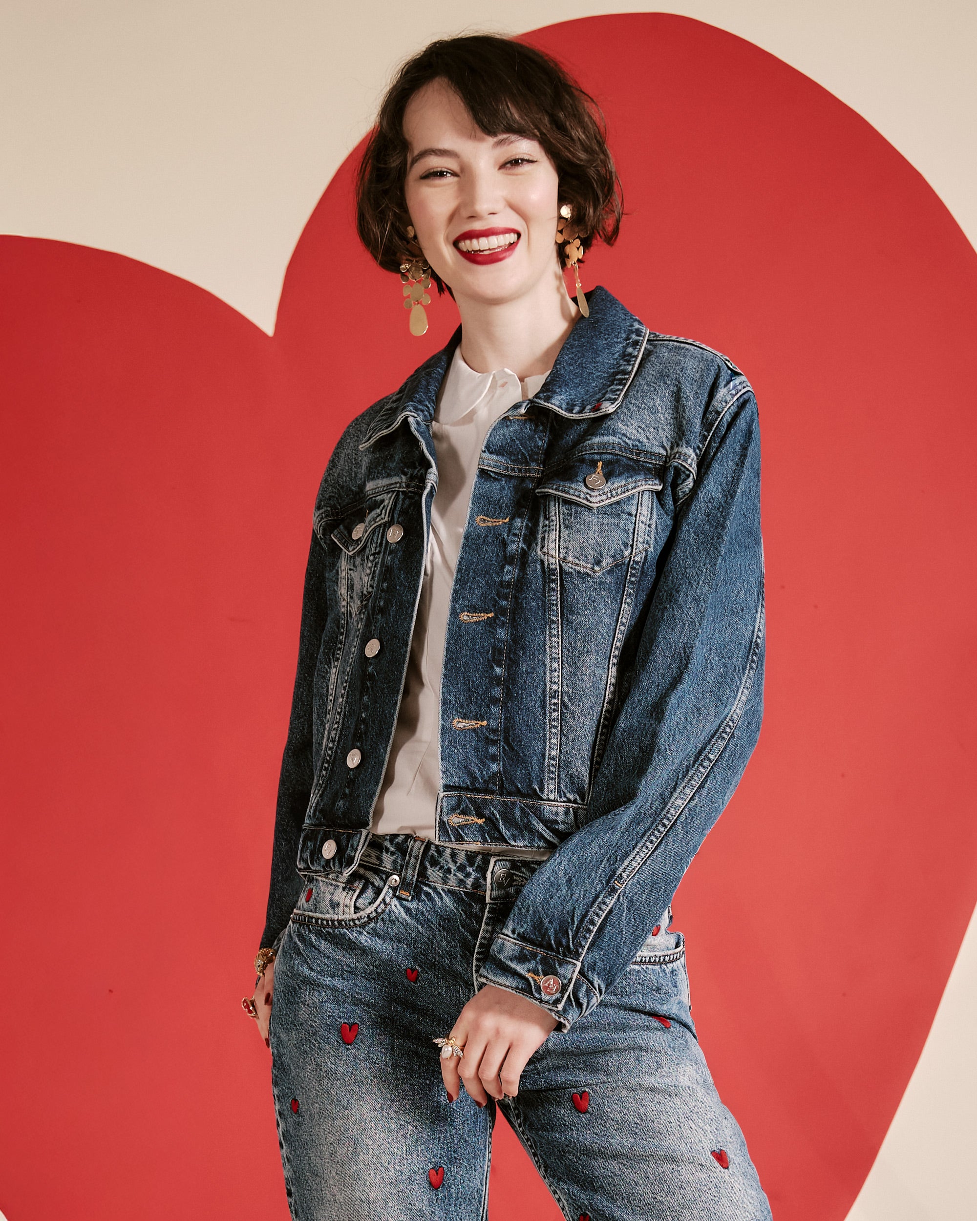 Taylor Sweetheart Jacket - Heart Embroidery – Frances Valentine