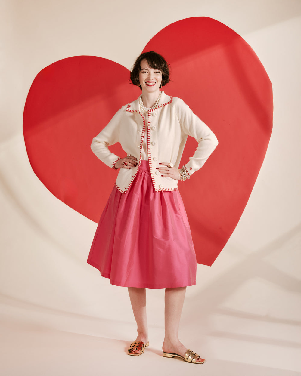 Barbara Midi Skirt - Pink Skirts Frances Valentine