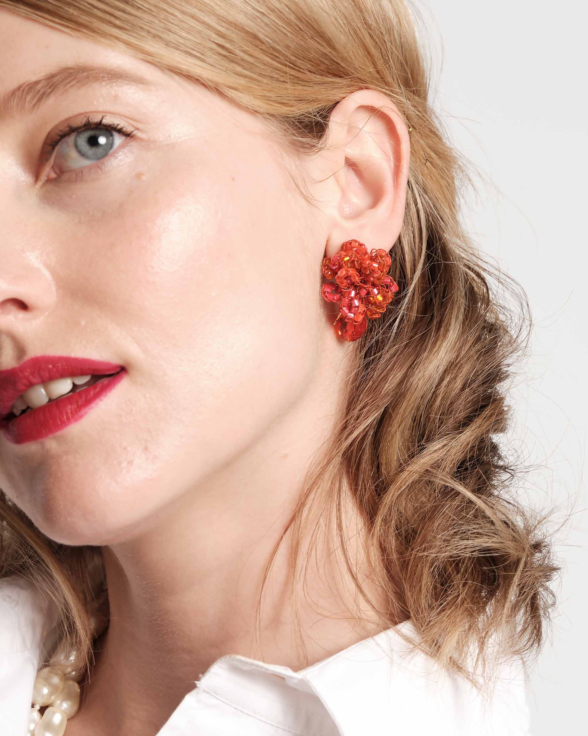 Drizzle Mini Post Earring Coral