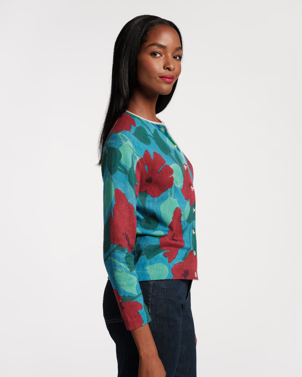 Darling Cardigan - Floating Floral - Frances Valentine