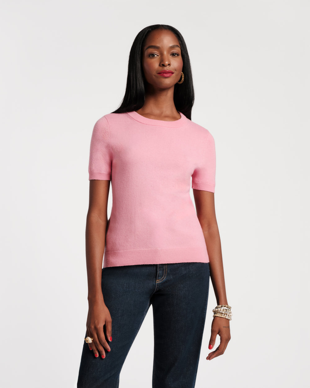 Jo Knit T - Pink - Frances Valentine