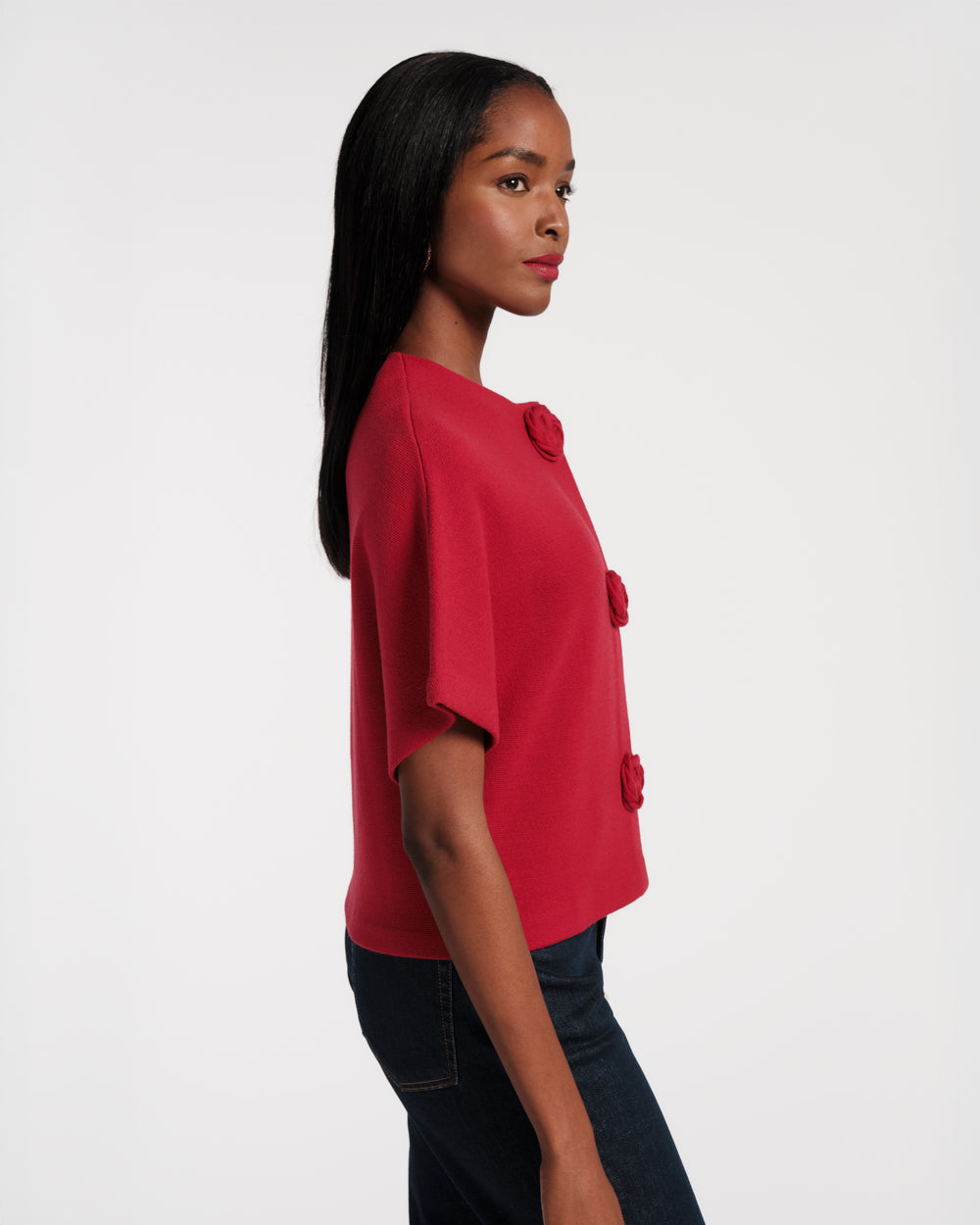 Carnegie Wool Shrug - Red - Frances Valentine