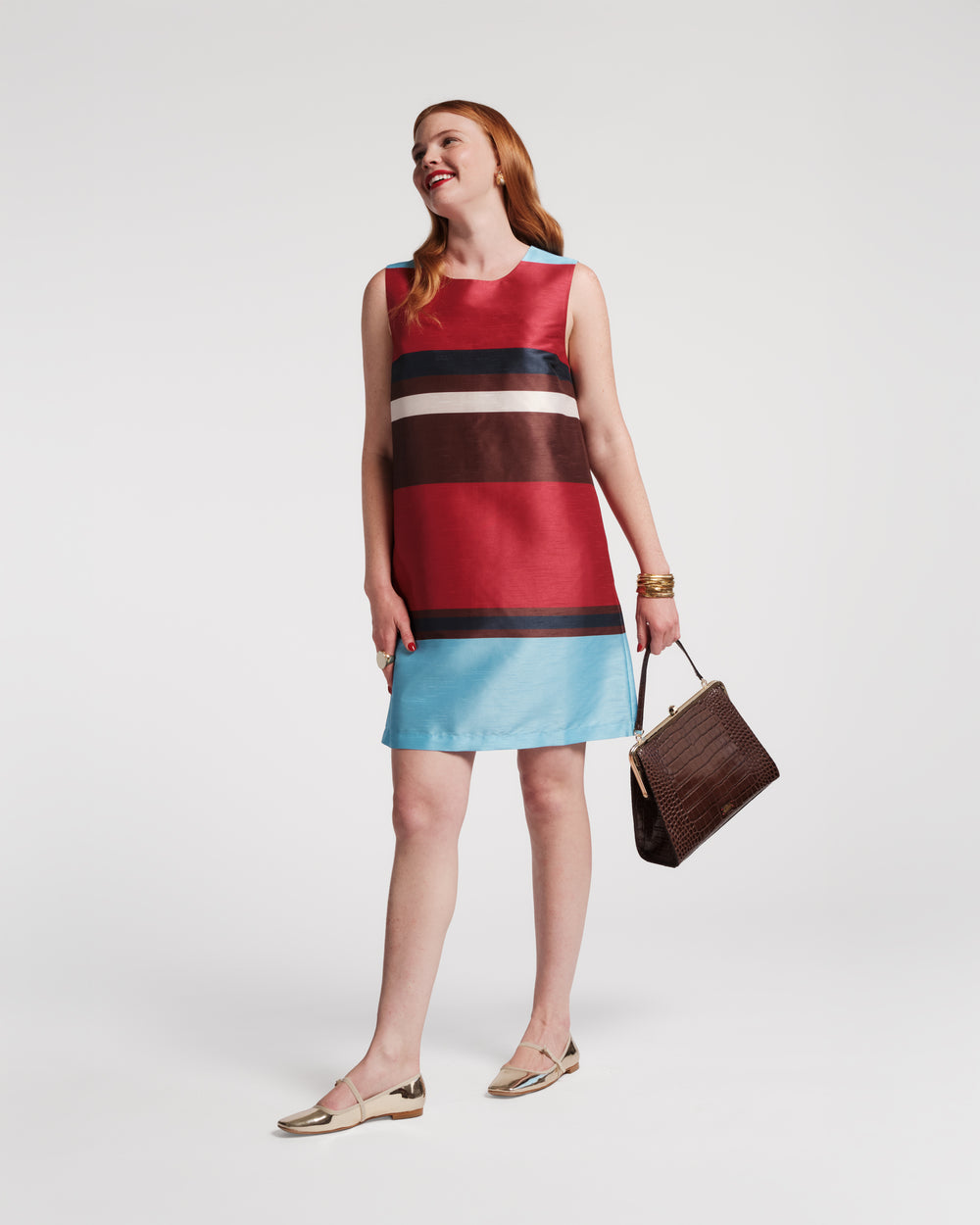 Sylvie Shift Dress - Sublime Stripe - Frances Valentine