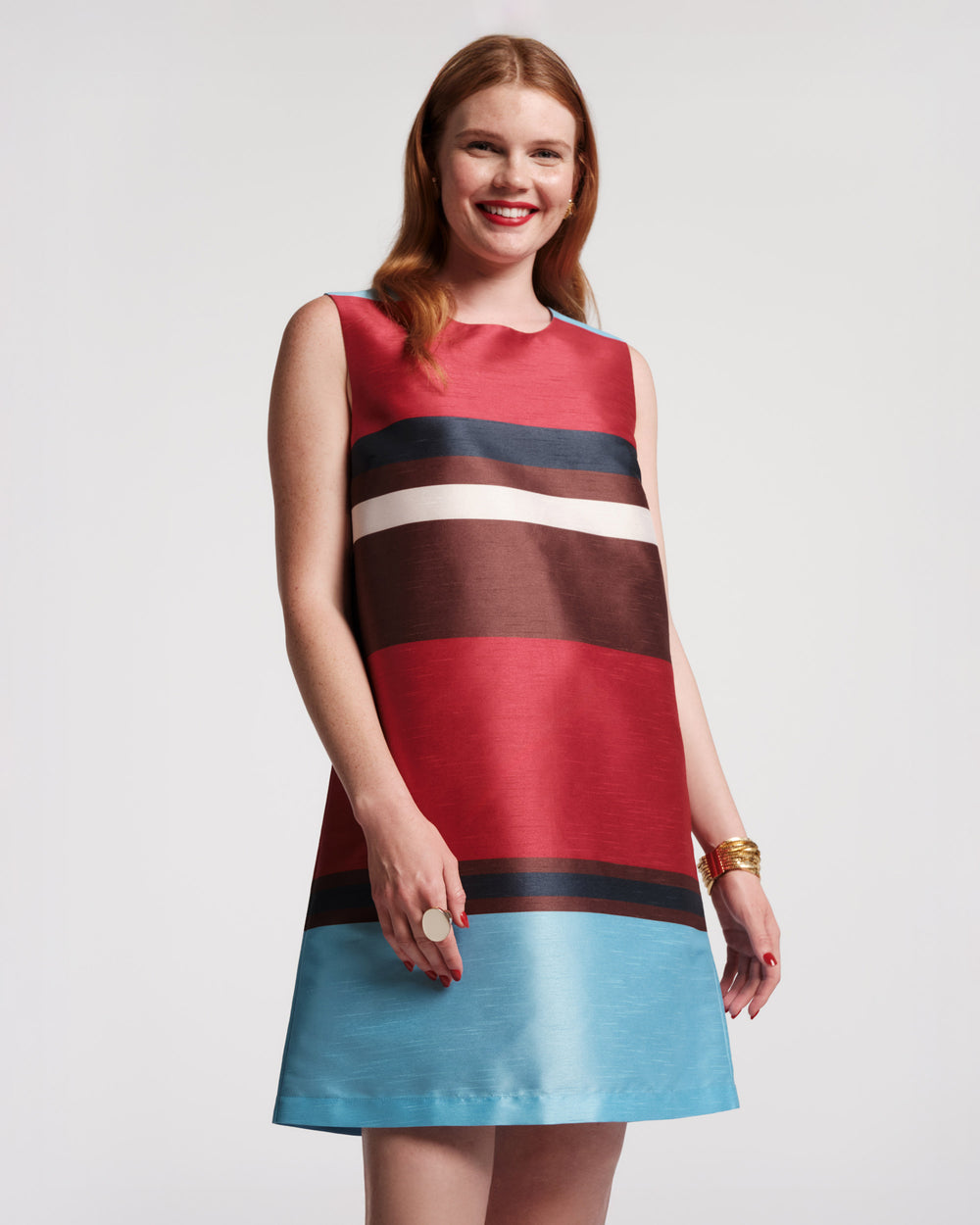 Sylvie Shift Dress - Sublime Stripe - Frances Valentine