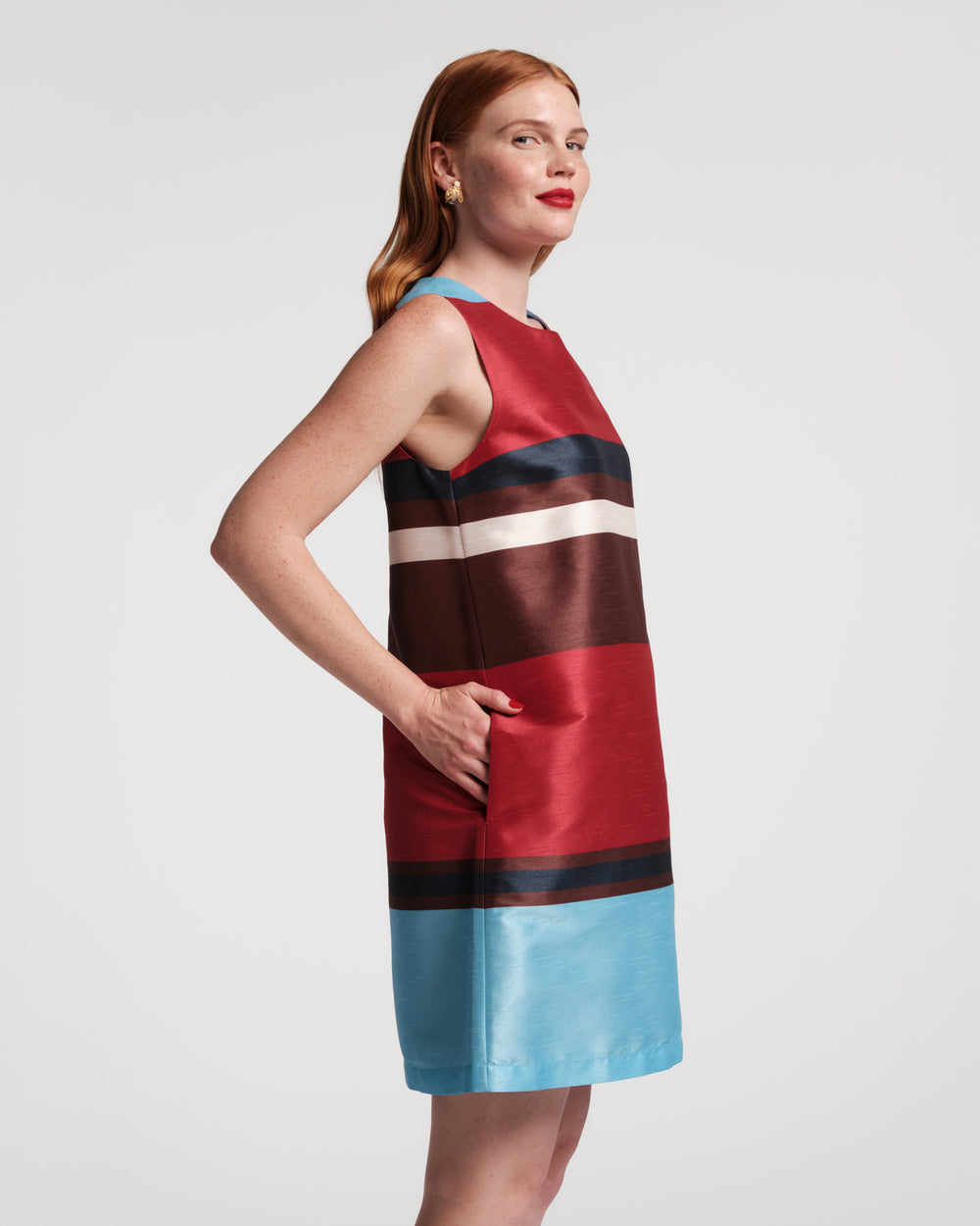 Sylvie Shift Dress - Sublime Stripe - Frances Valentine