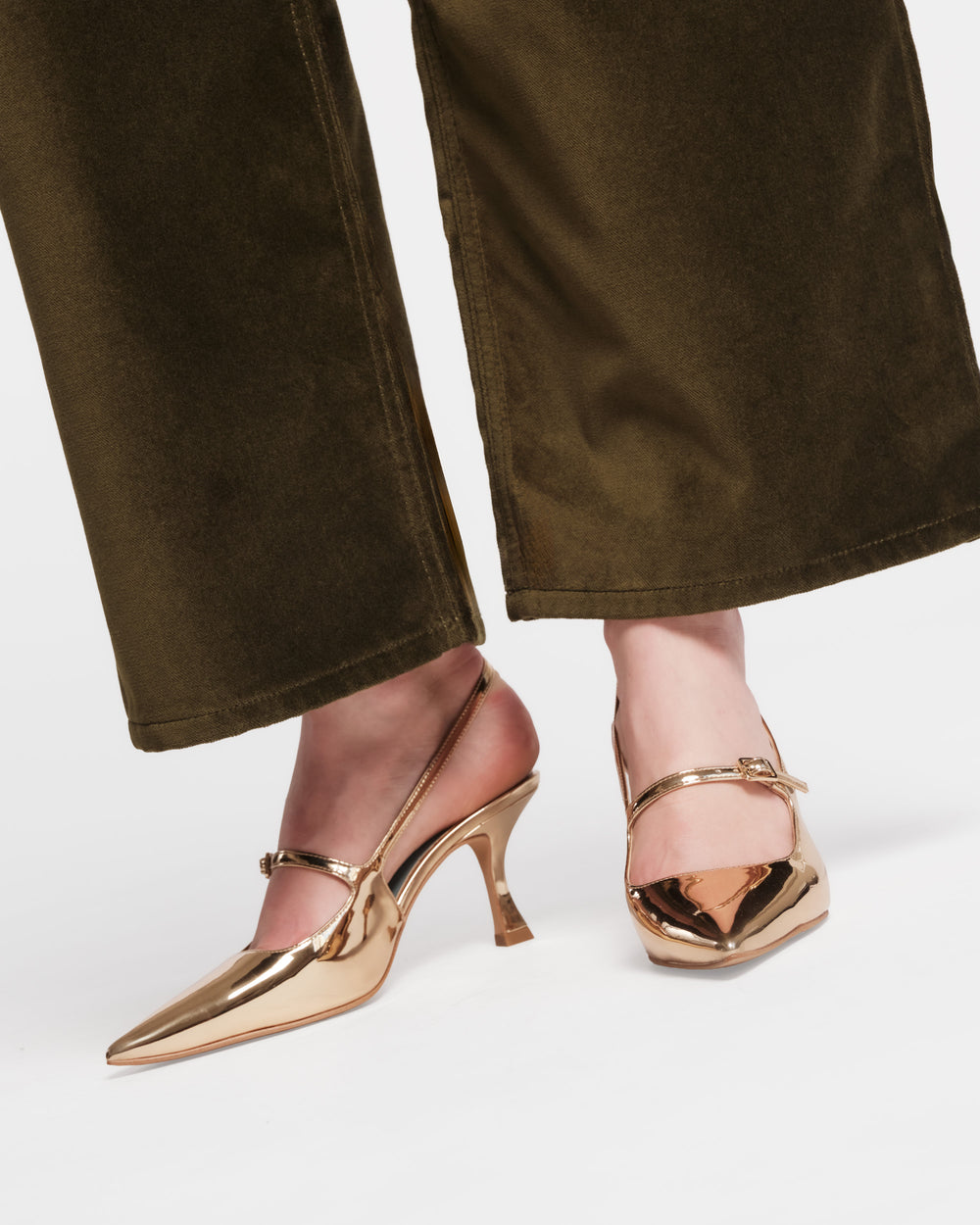 Vivi Pump - Gold - Frances Valentine