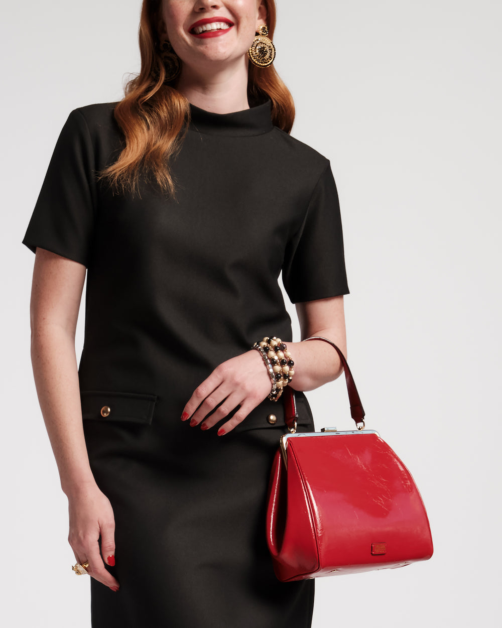 Sarah Shift Dress - Black - Frances Valentine