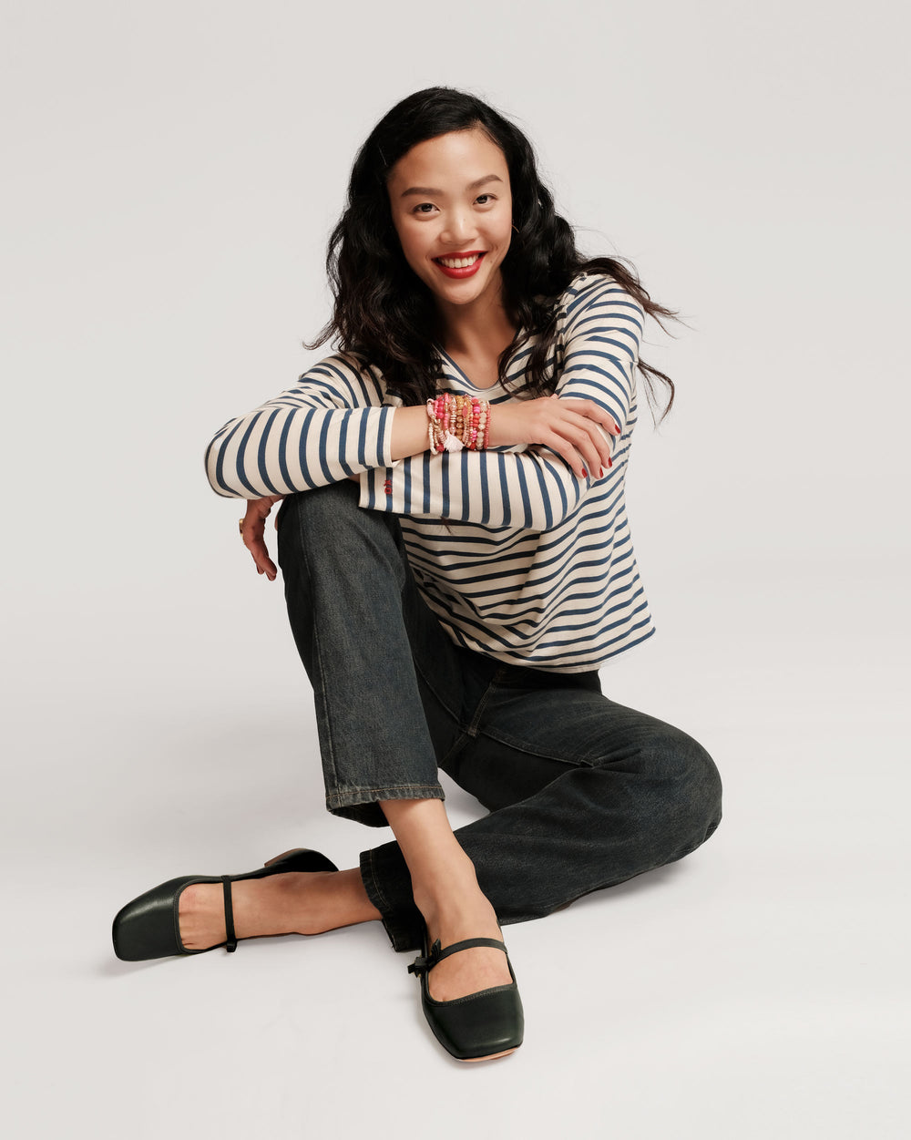 Jude Mary Jane Flat Leather Black – Frances Valentine